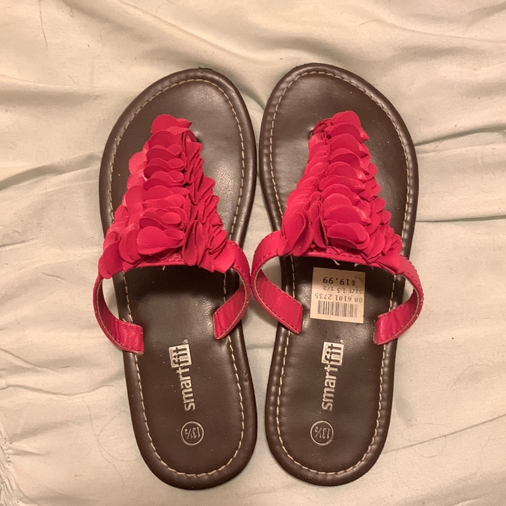 Girls pink sandals size 13.5 preschool